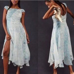 Free People Heart To Heart Midi in Ocean Blue